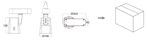 Parify Motorised Track Light 28w - Image 2