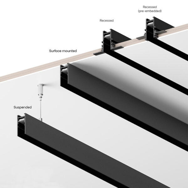Parify 48v Track Rail - Recessed - Image 2