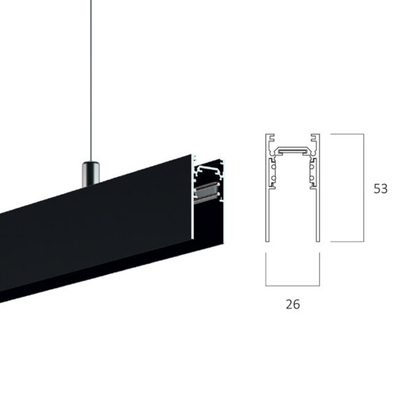 Parify 48v Deep Track Rail - Suspended - Image 2