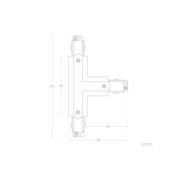 Parify 48v Track 'T' Connector - Image 3